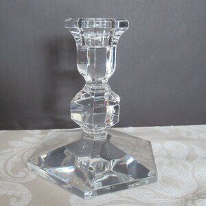 One (1) VAL ST LAMBERT GARDENIA 5" CRYSTAL CANDLESTICK